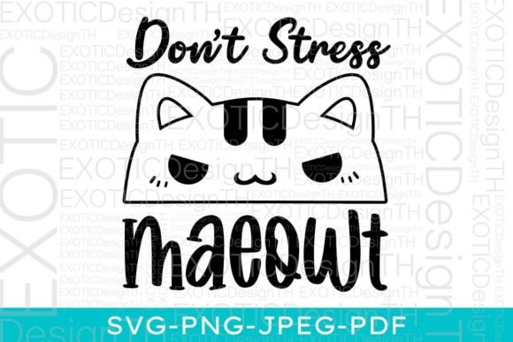Don’t Stress Meowt Funny Kitty Cat Paw