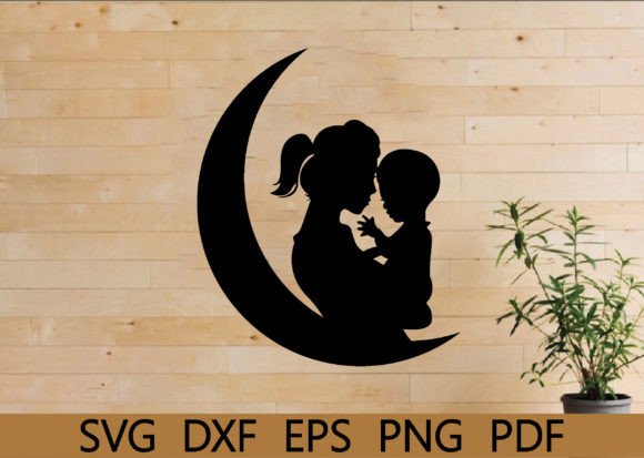 Mom and Child Metal Wall Art