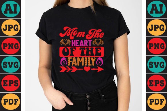 Mom the Heart of Mother’s Day SVG Design