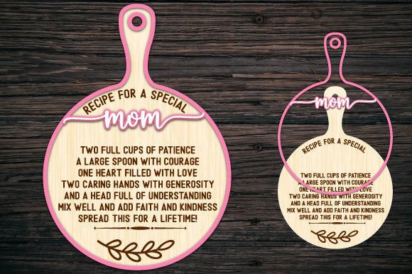 Recipe for a Special Mom Cutting Board