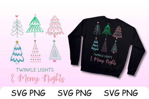 Twinkle Lights Christmas Nights SVG PNG